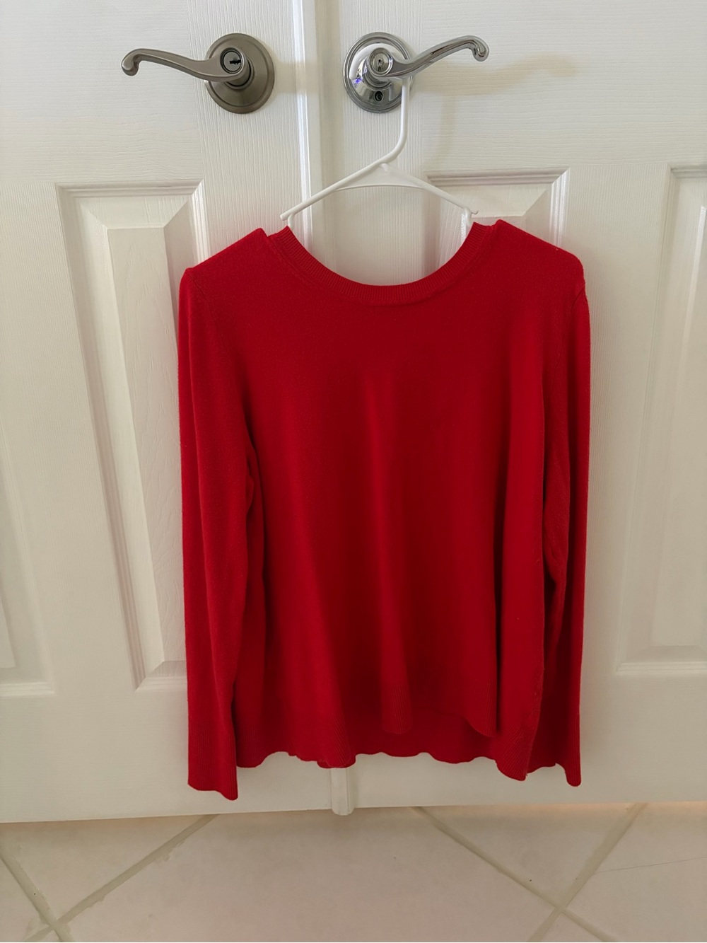 Red Crewneck Sweater Top